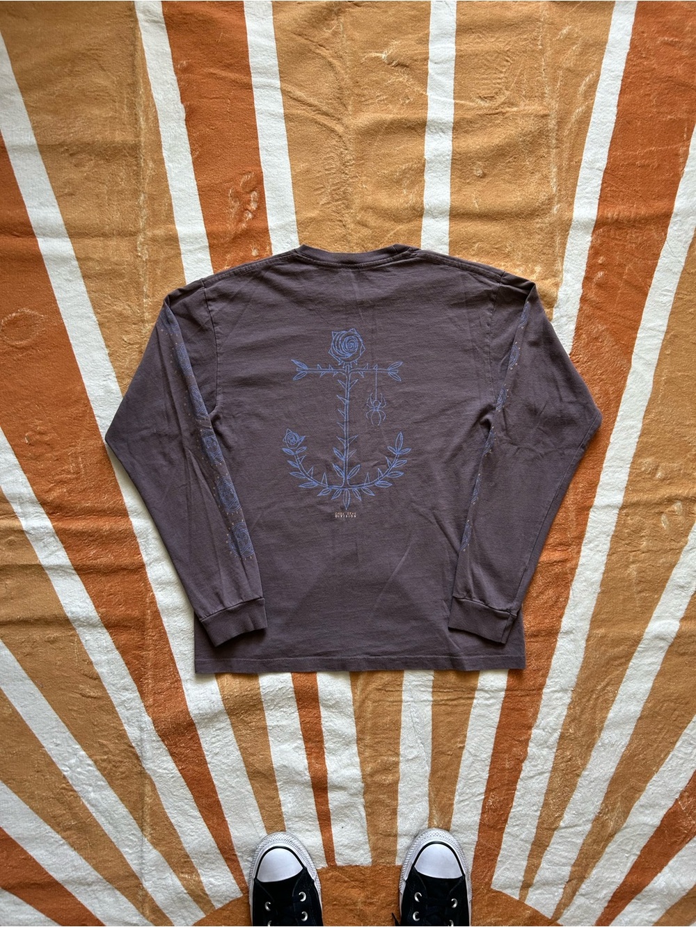 Dark Seas Long-Sleeve Floral Graphic Shirt - Brown
